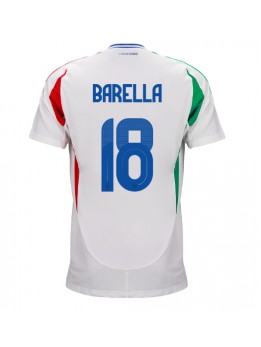 Italien Nicolo Barella #18 Auswärtstrikot EM 2024 Kurzarm